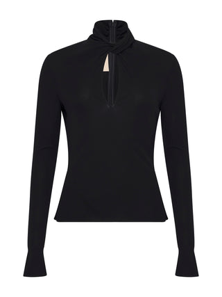 KNotted Crepe Jersey Bluse