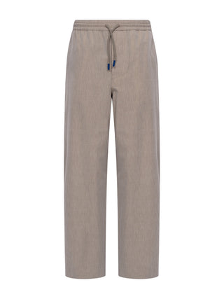 Hose mit Kordelzug aus Wolle und Baumwolle
