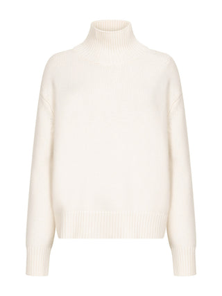 High Neck Boyfriend Fit Jumper Oceane  Kaschmir