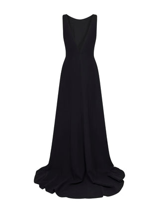 Wattiertes Kleid mit Stickerei
