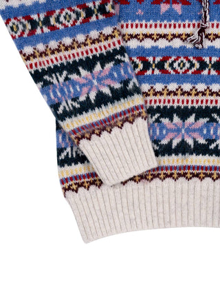 Caia Jacquard Strickpolo - Mehrfarbig