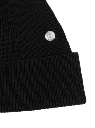 Beanie aus Wolle mit Niete