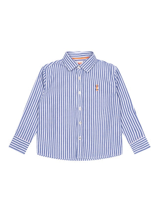 Alan gestreiftes Hemd OL - Blau/Weiß