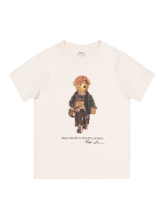 T-Shirt mit Polobär - Cremeweiß