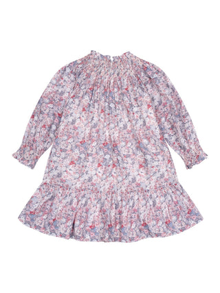 Baumwollkleid mit Blumendruck - Mehrfarbig
