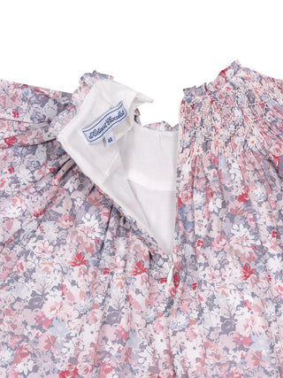 Baumwollkleid mit Blumendruck - Mehrfarbig