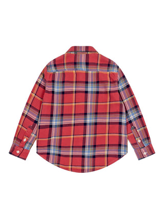 Kariertes Flanellhemd - Rot/Blau