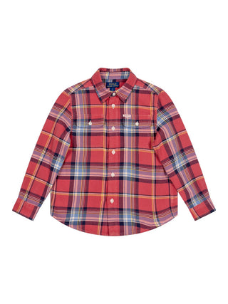 Kariertes Flanellhemd - Rot/Blau