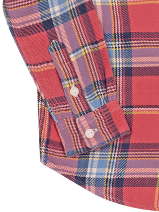 Kariertes Flanellhemd - Rot/Blau