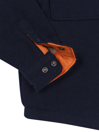 Wende-Overshirt OL - Navy/Beige