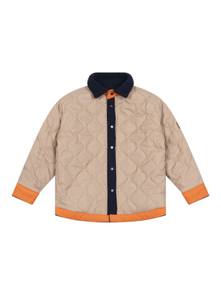 Wende-Overshirt OL - Navy/Beige