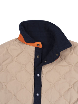 Wende-Overshirt OL - Navy/Beige