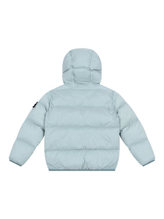 Kurzer Daunenparka – Hellblau