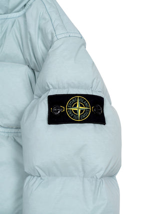 Kurzer Daunenparka – Hellblau