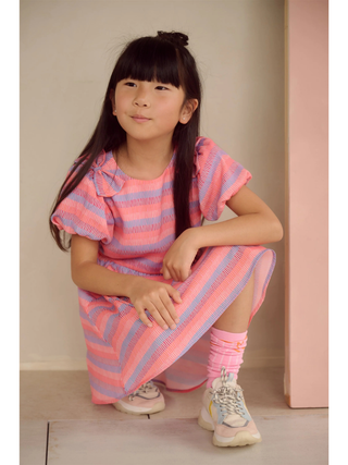 Knielange Smiley-Socken - Rosa