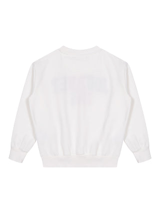Feather Sweatshirt mit Frottee-Logo - Weiß