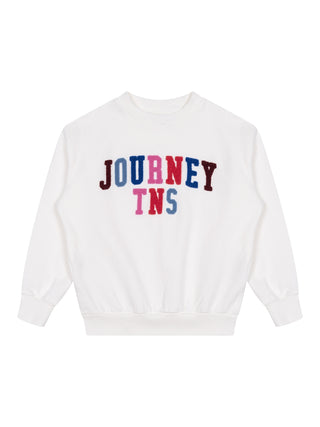 Feather Sweatshirt mit Frottee-Logo - Weiß
