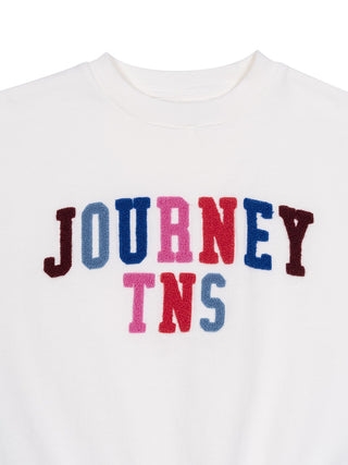 Feather Sweatshirt mit Frottee-Logo - Weiß