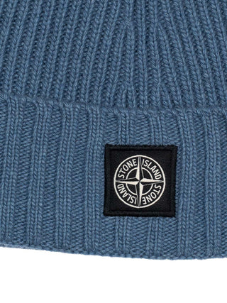 Strickbeanie mit Kompass-Logo - Hellblau
