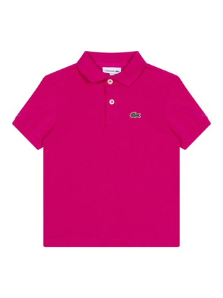 LCB SS Piqué-Poloshirt mit Logo - Fuchsia