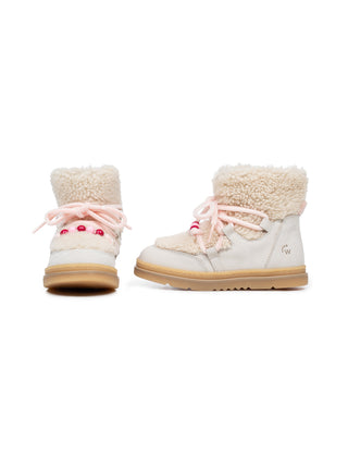 Bootie mit Teddyfleece - Beige