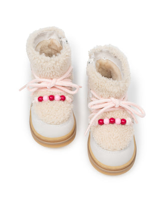 Bootie mit Teddyfleece - Beige