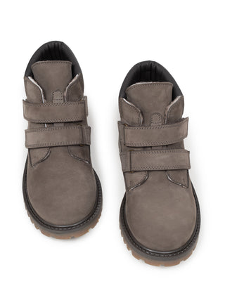 Lederstiefel mit Lammfellfutter Nabuk 1521 Iron - Braun