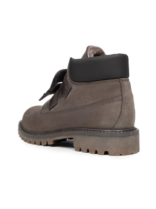 Lederstiefel mit Lammfellfutter Nabuk 1521 Iron - Braun