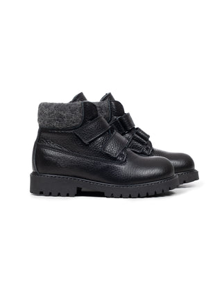 Lederstiefel Montana 0800 Nero - Schwarz