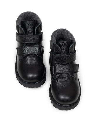 Lederstiefel Montana 0800 Nero - Schwarz