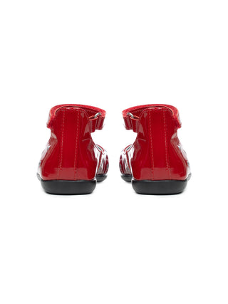 Ballerinas mit Herzmotiv - Rot