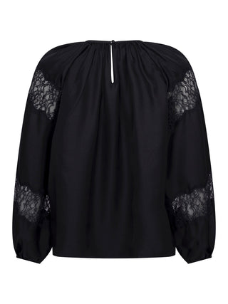 Bess Longsleeve Seidenbluse Noir