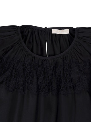 Bess Longsleeve Seidenbluse Noir
