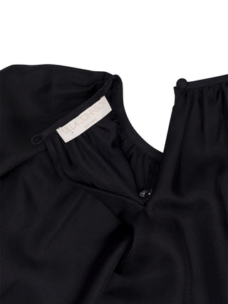 Bess Longsleeve Seidenbluse Noir