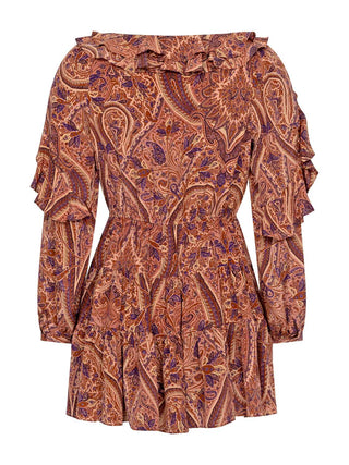 Vivi Longsleeve Mini Seidenkleid