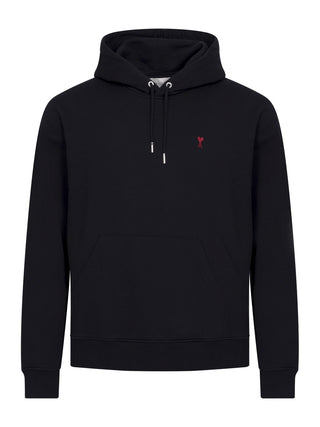 Ami de Coeur Hoodie aus Baumwollstoff Schwarz