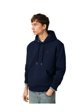 Ami de Coeur Hoodie aus Baumwollstoff Blau