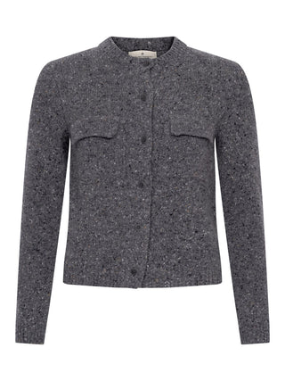 Strickjacke mit  Stehkragen