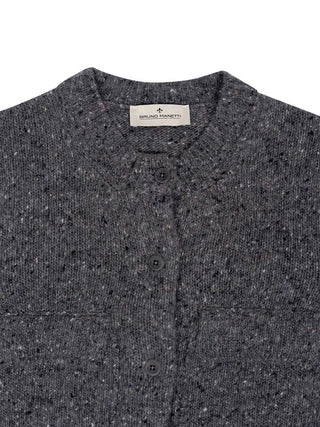Strickjacke mit  Stehkragen