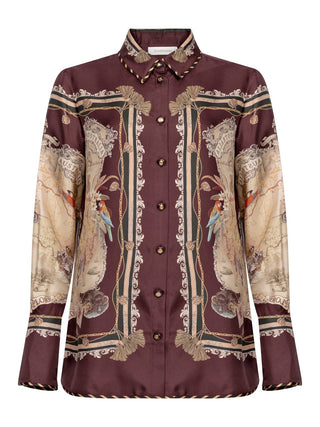 Valiant Twill Shirt Plum Scarf