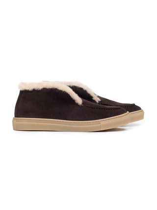 Loafer mit Lammfell - Braun