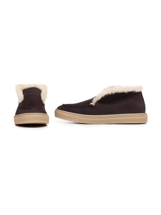 Loafer mit Lammfell - Braun