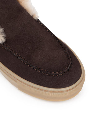 Loafer mit Lammfell - Braun