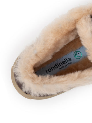 Loafer mit Lammfell - Braun
