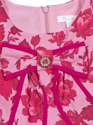 Kleid mit fuchsiafarbenem Blumenmuster - Rosa/Rot