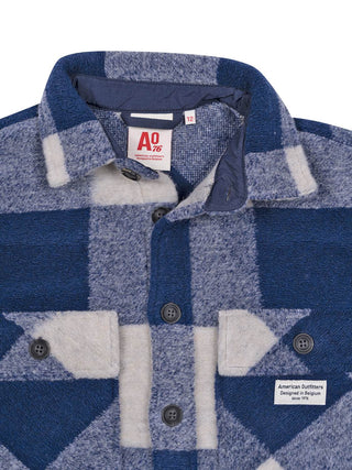 Levi Overshirt Marty kariert - Blau/Creme
