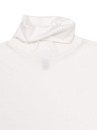 Langarmshirt mit Rollkragen - Weiß