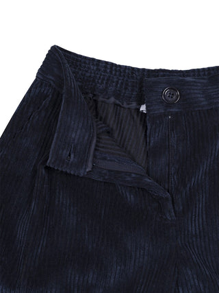 Culotte-Shorts aus Samtcord - Marine