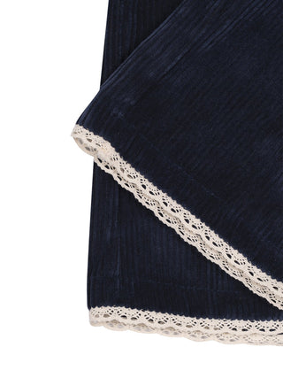 Culotte-Shorts aus Samtcord - Marine