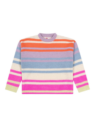 Wanda Strickpullover C-Neck Stripe - Multicolor